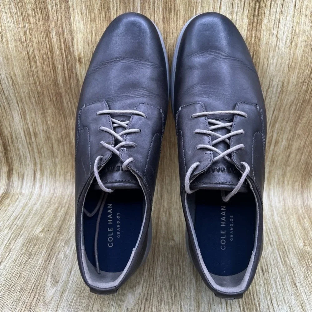 Cole Haan Grand Plus Essex Oxford Men's Size 11.5 Grey Leather Sole Derby C28730